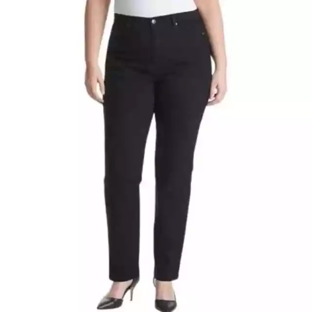 GLORIA VANDERBILT AMANDA Original Slimming Jeans Black Size 20W Average ...