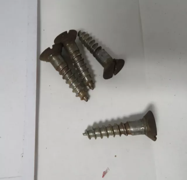 Antique Singer Treadle Sewing Machine Base To Cabinet Top Screws Lot Of 4