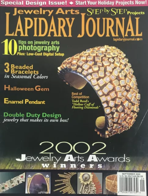 Lapidary Journal Magazine September 2002 Bracelets Pendants Gems Jewelry Arts