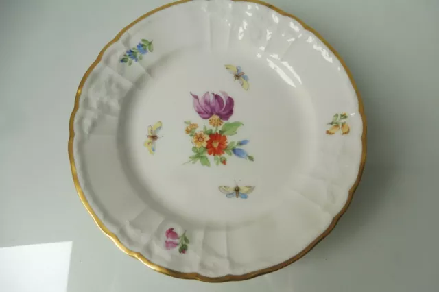 Beautiful Ornamental Plate, KPM Berlin, Sceptre And Orb, Blumen-Insekten- Decor