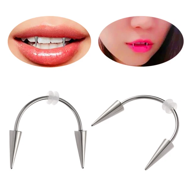 Steel Punk Piercing Jewelry C Rod Smile Lip Tooth Decoration Tiger Tooth Nail