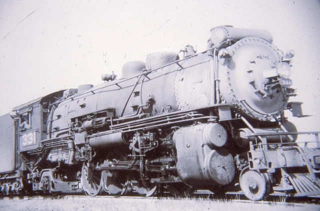 Duplicate Railroad Train Slide Western Pacific 2-8-2 #331 11/1949 Stockton CA