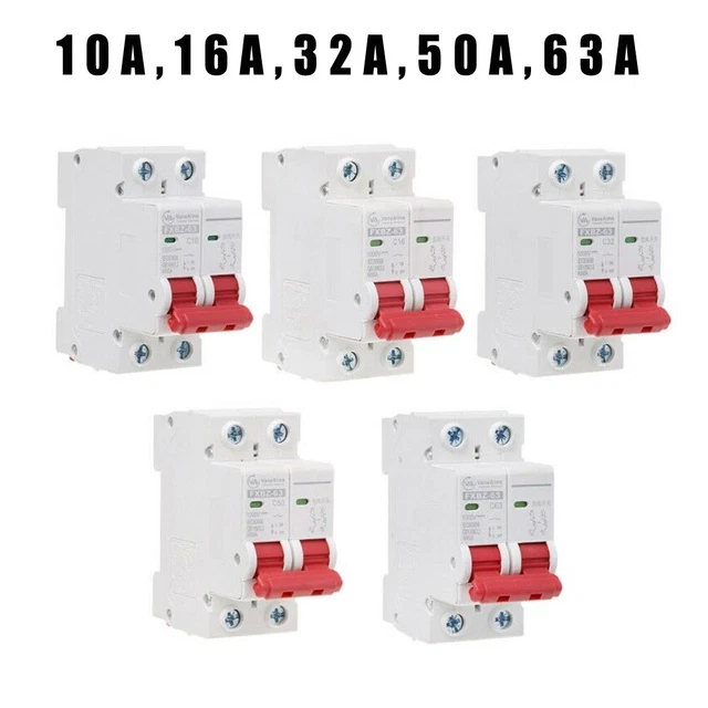 2P Dc 1000V Disjoncteur 10-63A Dc Photovoltaïque MCB Courbe PV Solar-Fuse