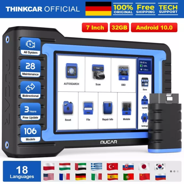 MUCAR VO7 OBD2 Scanner Auto Diagnostica Sistema Completo 28 Funzione ECU