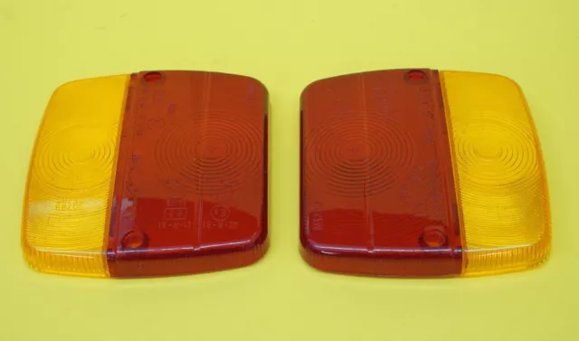 FREE UK Post - 2 x AJBA Replacement Lens for Rear Trailer Light FP11 Daxara Erde