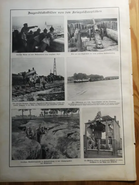 1915 Zeitungsdruck 117 Vilvoorde Belgien Oberspree Lazarettschiff Schützengraben