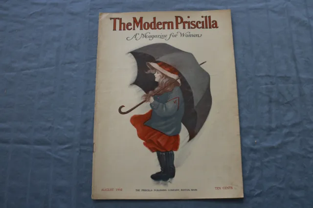 1910 August The Modern Priscilla Magazine-Illustrations, Stories & Ads- Sp 4782D