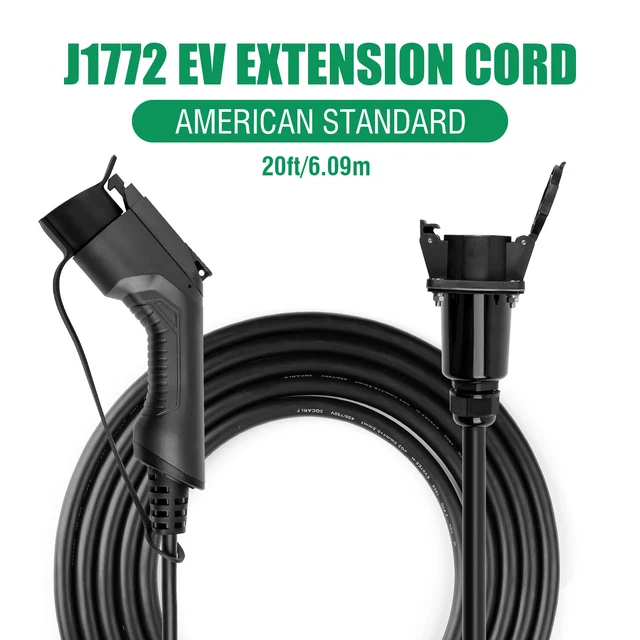 40/32AMP EV CHARGING Extension Cable SAE J1772 Electric Vehicle Cord