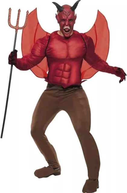 Halloween Mens Muscle Chest Devil Costume