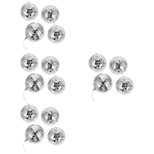 16 PCs Glas Reflexionskugel präsentieren Schmuck Disco Spiegelkugeln Ornamente