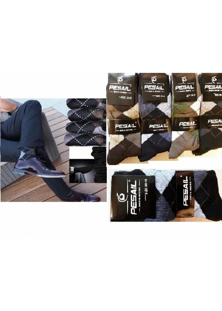 Lot 6 Paires Chaussettes,Chaussette Homme,Chaussette Coton Multicolore