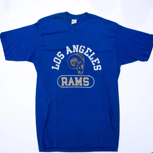Vtg Los Angeles Rams Football T-Shirt Size Small Champion Soft Single Stitch NFL