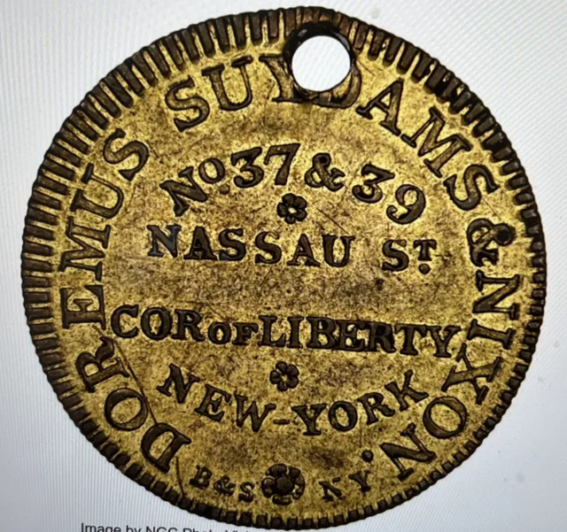 early NYC hard times token R-8 NGC