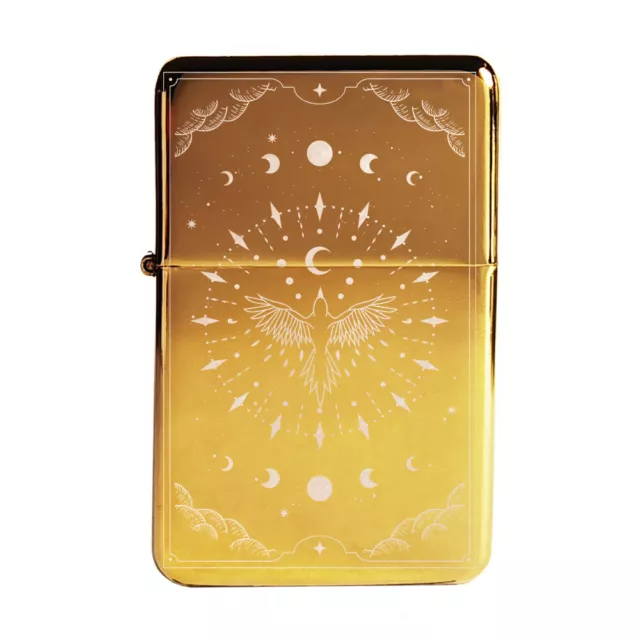 BRAND NEW -  DESIGNED BRUSHED STYLED CIGARETTE PETROL LIGHTER - Astral Bird