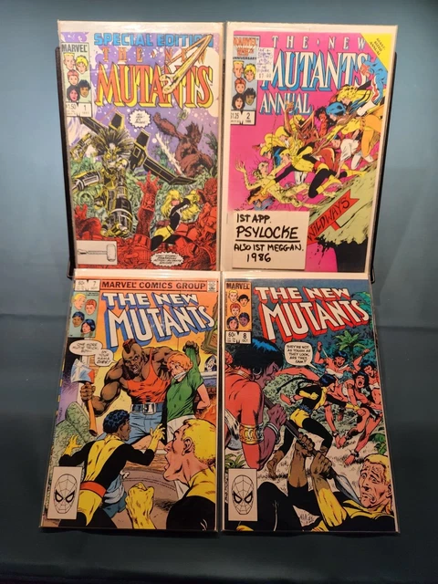 Marvel Comics NEW MUTANTS #2 Comic Book Lot 12 Classic Issues First app PSYLOCKE