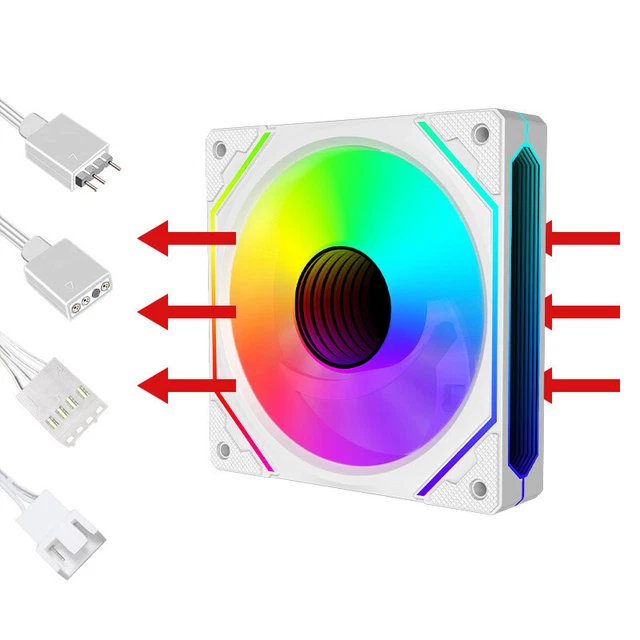 12CM ARGB DIY Gaming Computer Tower Cooling Fans 5V Gamer E-Sport PC ...