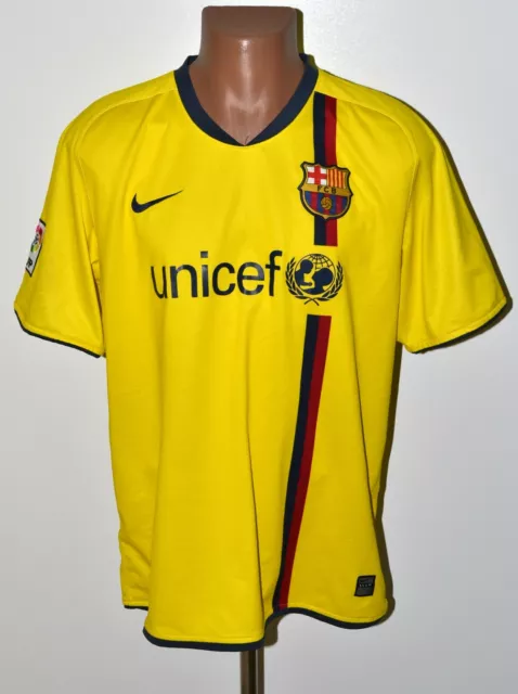 Barcelona Spain 2008/2009 Away Football Shirt Jersey Nike Size Xl