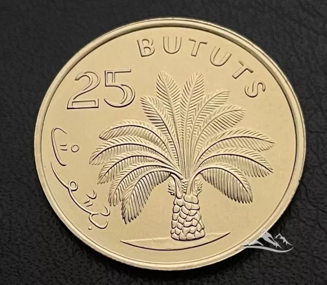 Gambia 25 bututs coin 1971 Proof. KM #11. Oil Palm. Plants