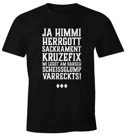 T-shirt uomo Himmi Herrgott Sakrament Fun-Shirt Moonworks®