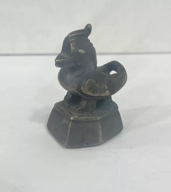 South East Asia Opium Weight Bronze Bird Duck China Antique 1.25" x 2" 5.8 Oz 3