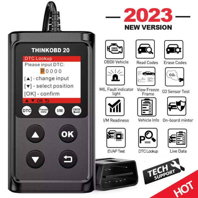 2023 THINKOBD 20 profesional coche código de error lector OBD2 dispositivo de diagnóstico escáner de coche