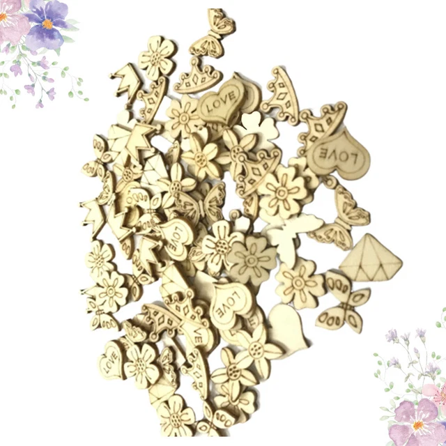 Wooden Pieces Crafts Wooden Ornaments Wooden Embellishments Crafts DIY Wooden