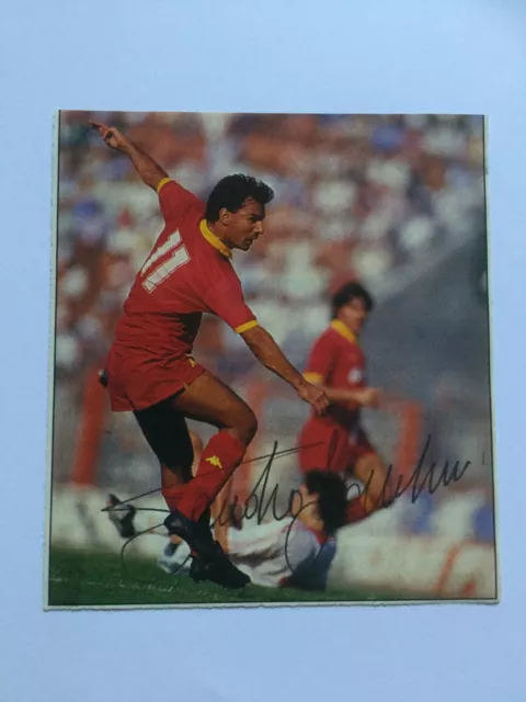 Autografo originale SANDRO TOVALIERI-AS Roma 85/86-Naz.U21 ITA-IN PERSON!