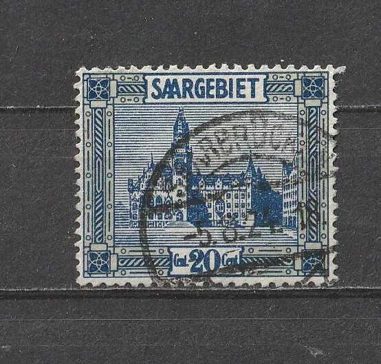 Abstammungsgebiete Saargebiet 1922  Nr. 88  20C  gestempelt