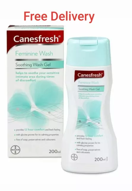 Canesten Canesfresh Soothing Intimate Hygiene Wash Gel 200 ml New. & Free Del