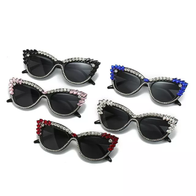 Luxury Rhinestone Cat Eye Sunglasses Women Fashion Outdoor Shades For Party Gift