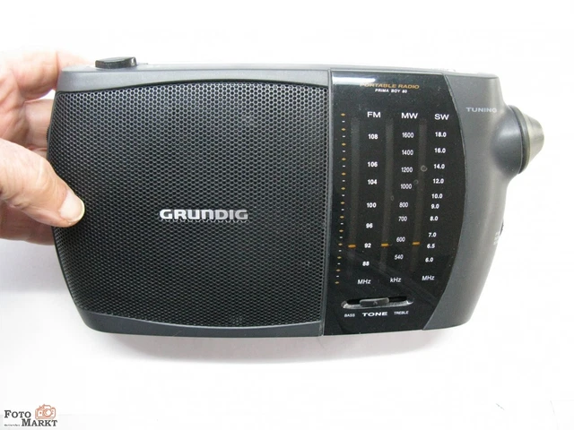 Grundig GRN1550 Music60 Radio Analogica FM/AM – Marrone/Argento, Alimentazione 220V O Batterie, Potenza 0.75W