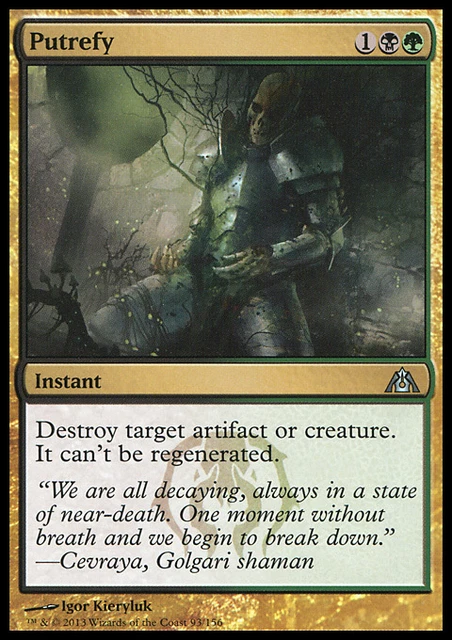 Putrefy 2x FOIL DGM MTG Dragon's Maze Uncommon MINT black green Putrefy 2x FOIL DGM MTG Dragon's Maze Uncommon MINT black green