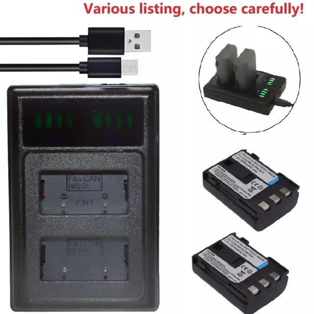 NB-2LH NB-2L Battery or charger for Canon EOS XT XTi 350D, G9 G7, S50 S80 S40