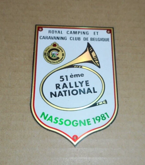 Badge émaillé Cyclotourisme - Rallye De 1952 Cande-Camping Compiègne, Ancien