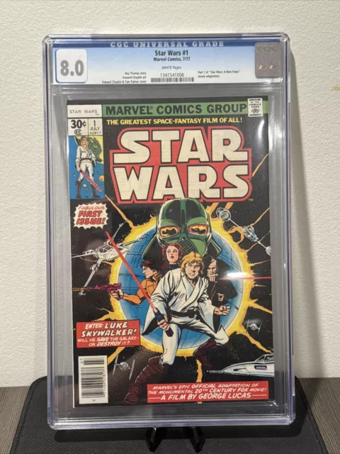 Star Wars #1 1st Printing CGC 8.0 White Pages Key 1977 Marvel Graded