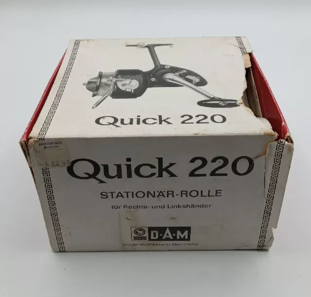 VINTAGE GERMAN DAM QUICK 220 Fishing Spinning Reel(Box Only) $18.50 -  PicClick