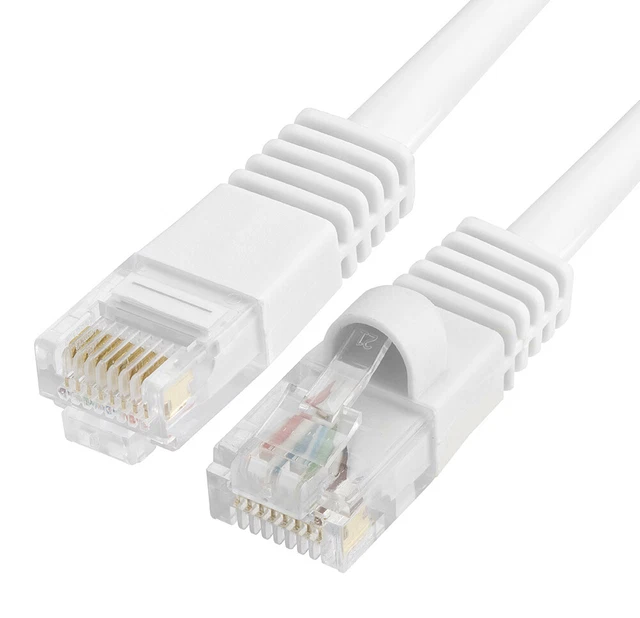 150FT Cat5e Ethernet Cable RJ45 UTP LAN Network Patch Cord 1Gbps 350 MHz - White