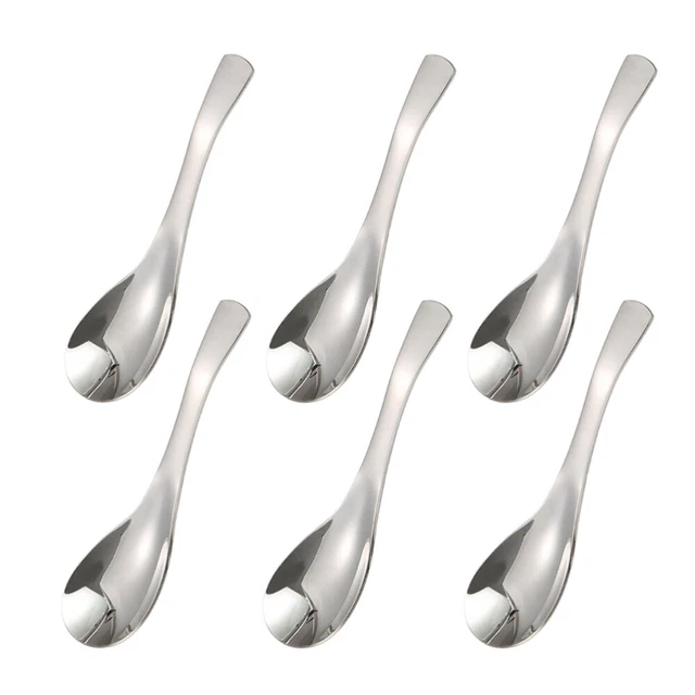 6 piezas cuchara gruesa cucharada mini cuchara de prueba aperitivo niño coreano