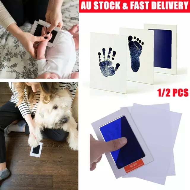 Newborn Baby Footprint Handprint Safe Inkless Gift Foot Hand Print Wipe Kit Gift