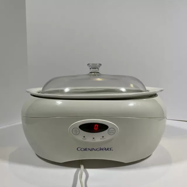 CorningWare SC-60 Electric 6 Quart Digital Programmable Crock Pot Slow  Cooker
