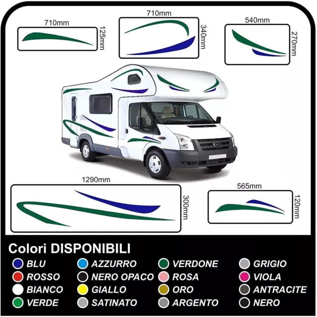 kit completo adesivi per CAMPER grafica vinile adesivi decalcomanie Set Camper