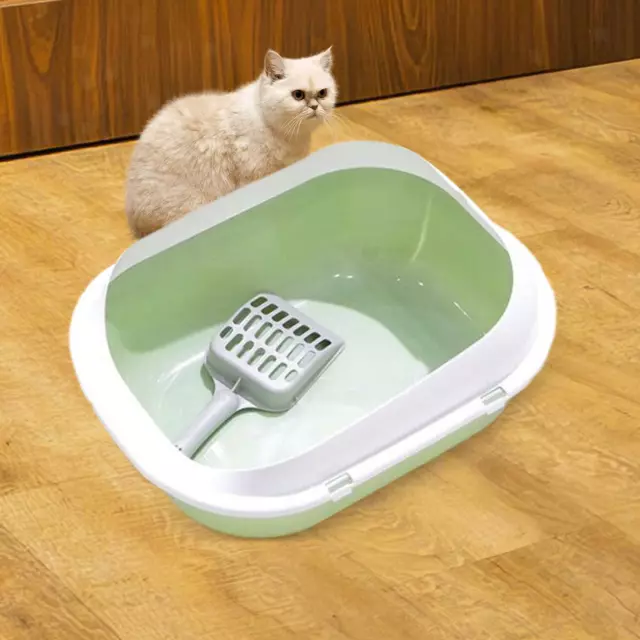 Open Top Pet Litter Box Kitty Litter Pan for All Kinds of Cats Portable Kitten