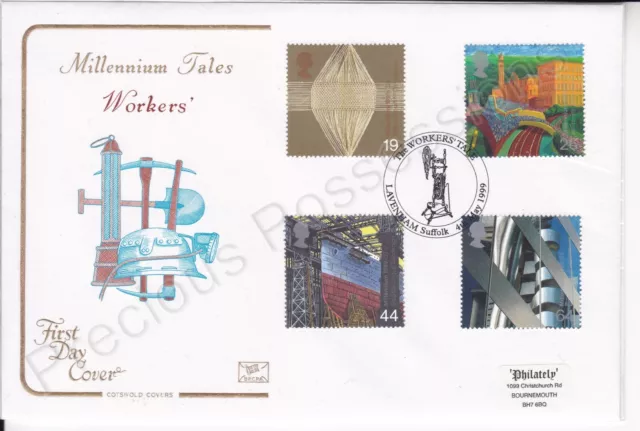 Gb Cotswold Fdc First Day Cover 1999 Workers' Tales Lavenham Pmk