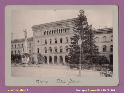 Suisse Tirage albumi le palais fédéral CDV vintage albumen A.Braun Berne 