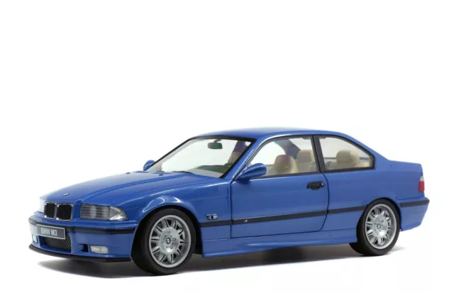 1/18 Solido BMW E36 M3 Coupé 1990 Bleu Estoril S1803901 Echelle Voiture