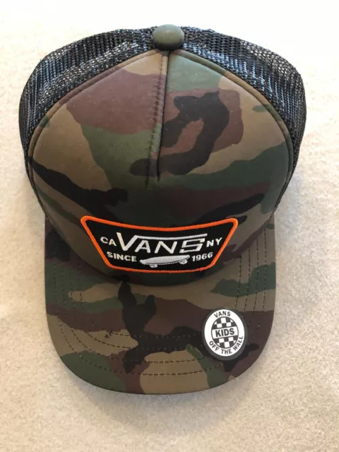 Vans Hat Boy's OSFA New Full Patch Trucker Classic Camo Snapback