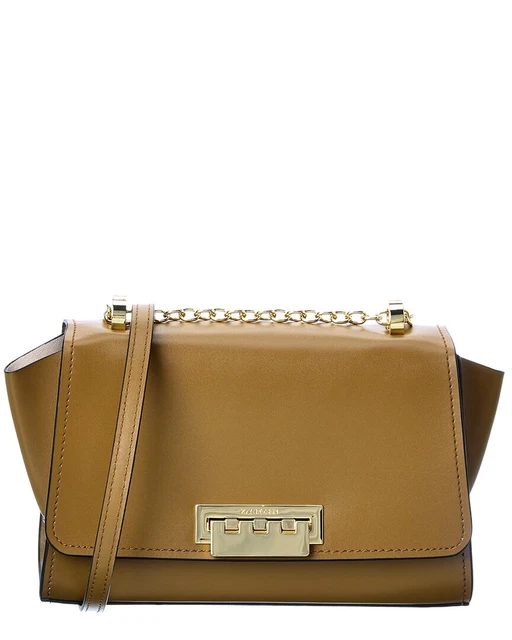 Zac Posen Eartha Small Chain Leather Shoulder Bag Women's Brown