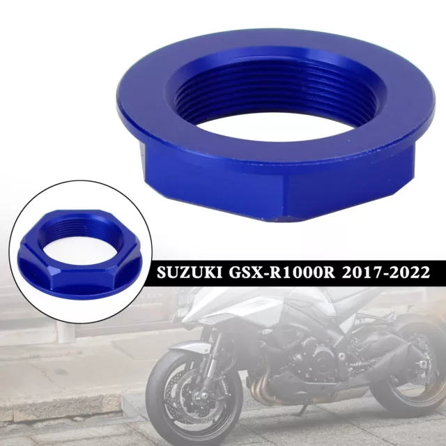 Billet Steering Stem Nut For SUZUKI GSXR 600/750 YZF-R1 ZX6R S1000RR BLUE