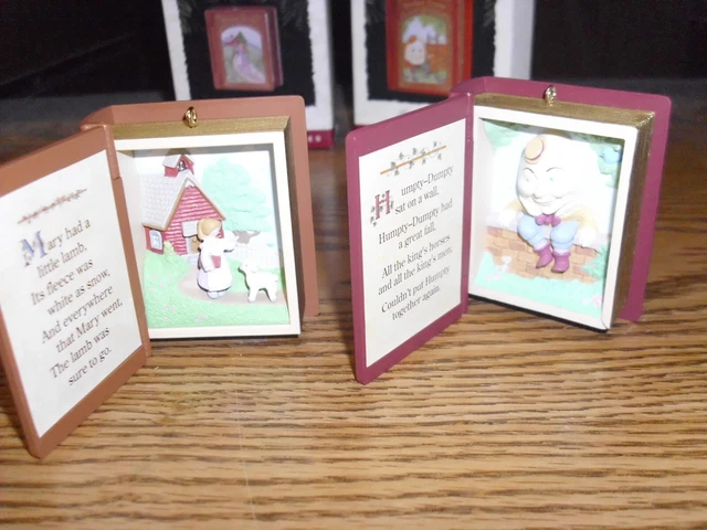 2 Hallmark Keepsake Ornaments Mother Goose Humpty Dumpty/Mary had a little lamb