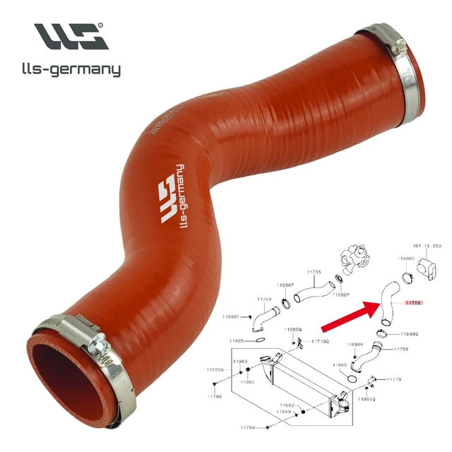 Durite De Turbocompresseur Pour Mitsubishi Pajero Sport, L200, Triton - Réf. 14099W000P - Sortie Intercooler